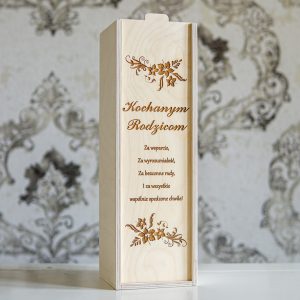 Pudełko na alkohol Dla rodziców drewno